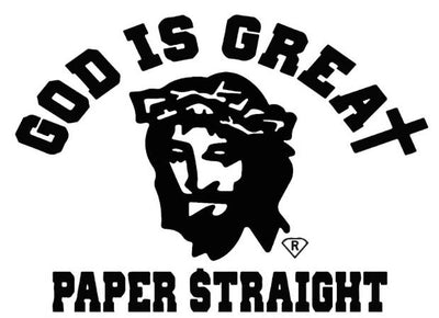 God Is Great Paper Straight - GIGPS Clothing Logo